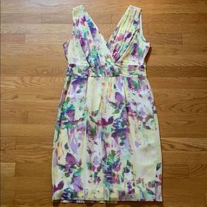 Yellow Floral Tie Dye Banana Republic Dress size 6